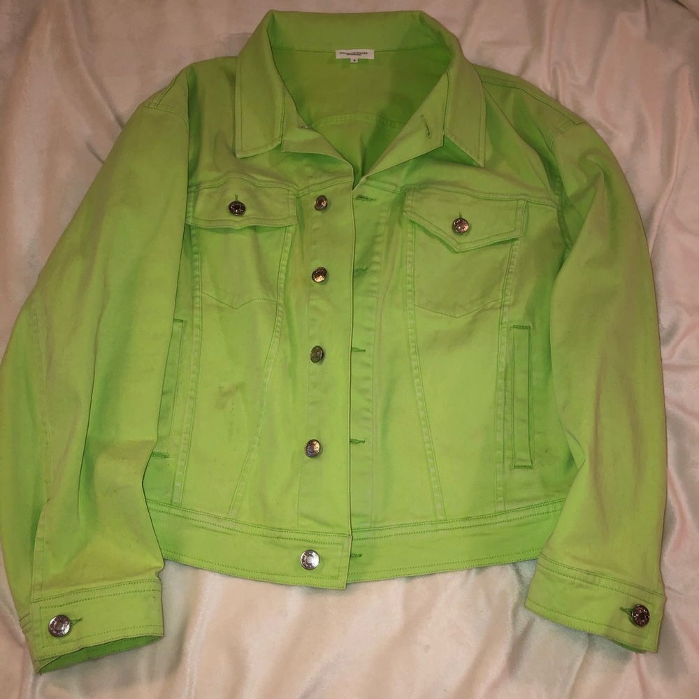 NEON GREEN DENIM JACKET